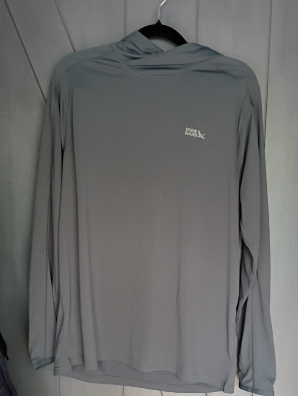 Eddie Bauer Men's Light Gray Long-Sleeve Performance Hoodie